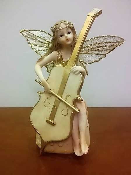 Wiolonczela - Elf z wiolonczelą Zebra Music 11 figurka dekoracyjna