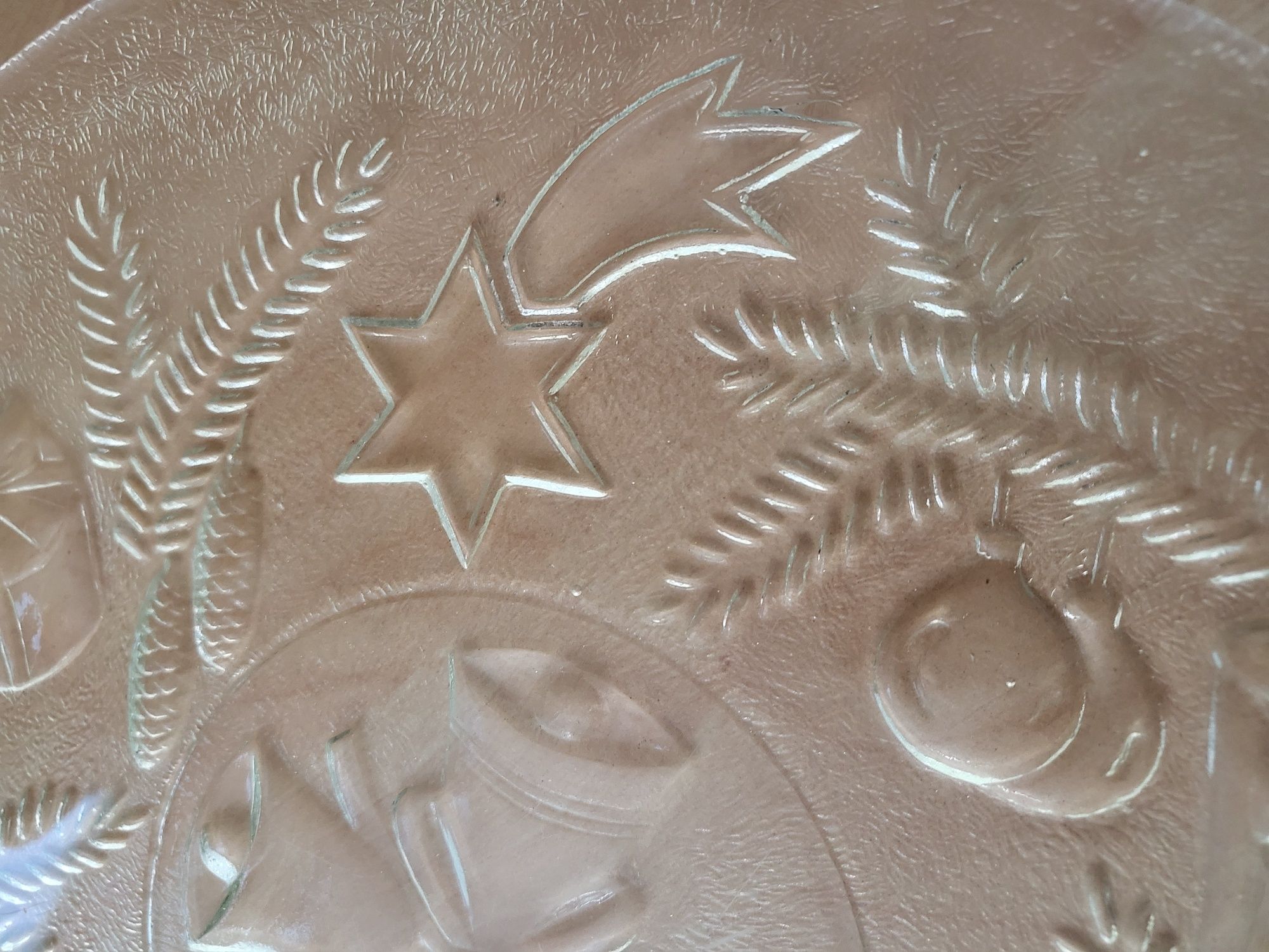 Patera   duza szklo stare wzor   PIERNIKI 31cm.