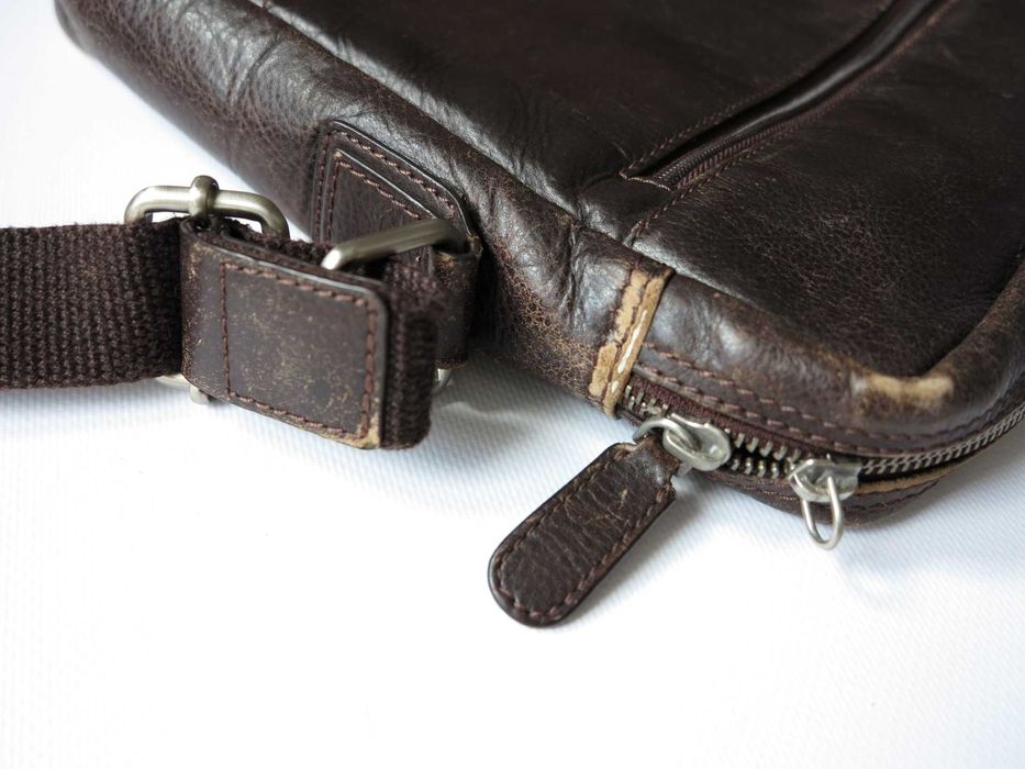 Teczka męska VENEZIA ze skóry naturalnej, wymaga drobnych napraw