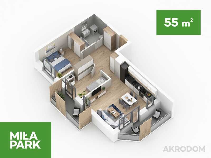 3 POKOJE => DWA BALKONY ==> Rzeszów Drabinianka