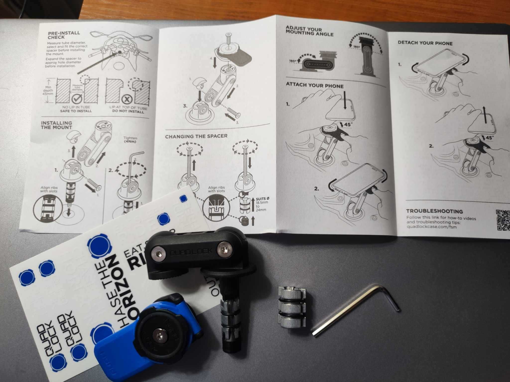 FORK STEM MOUNT Uchwyt + Adapter samoprzylepny