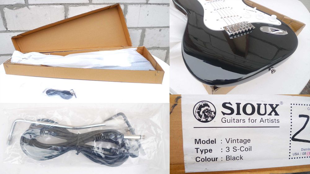 Gitara elektryczna SIOUX Vintage nowa Made in Indonesia + pokrowiec
