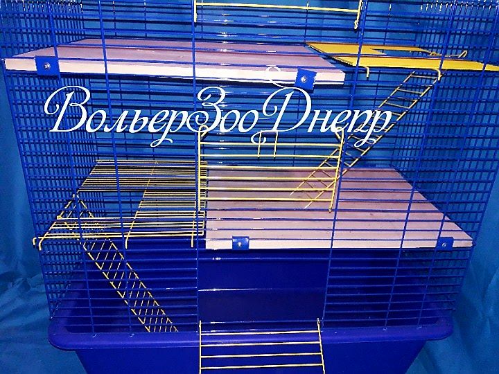 Клетка для грызунов 80х45х107 3-уровневая Шиншилла-80 краска