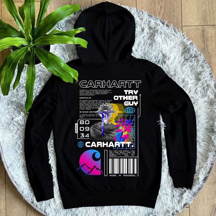 Skull / CARHARTT Кофта черная / XS S M L XL / Кархарт Худи Зипка