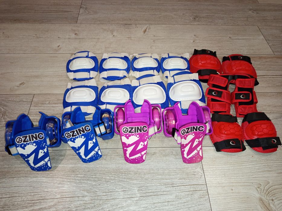 Nakładki na buty a'la rolki/wrotki Zinc i zestaw ochraniaczy