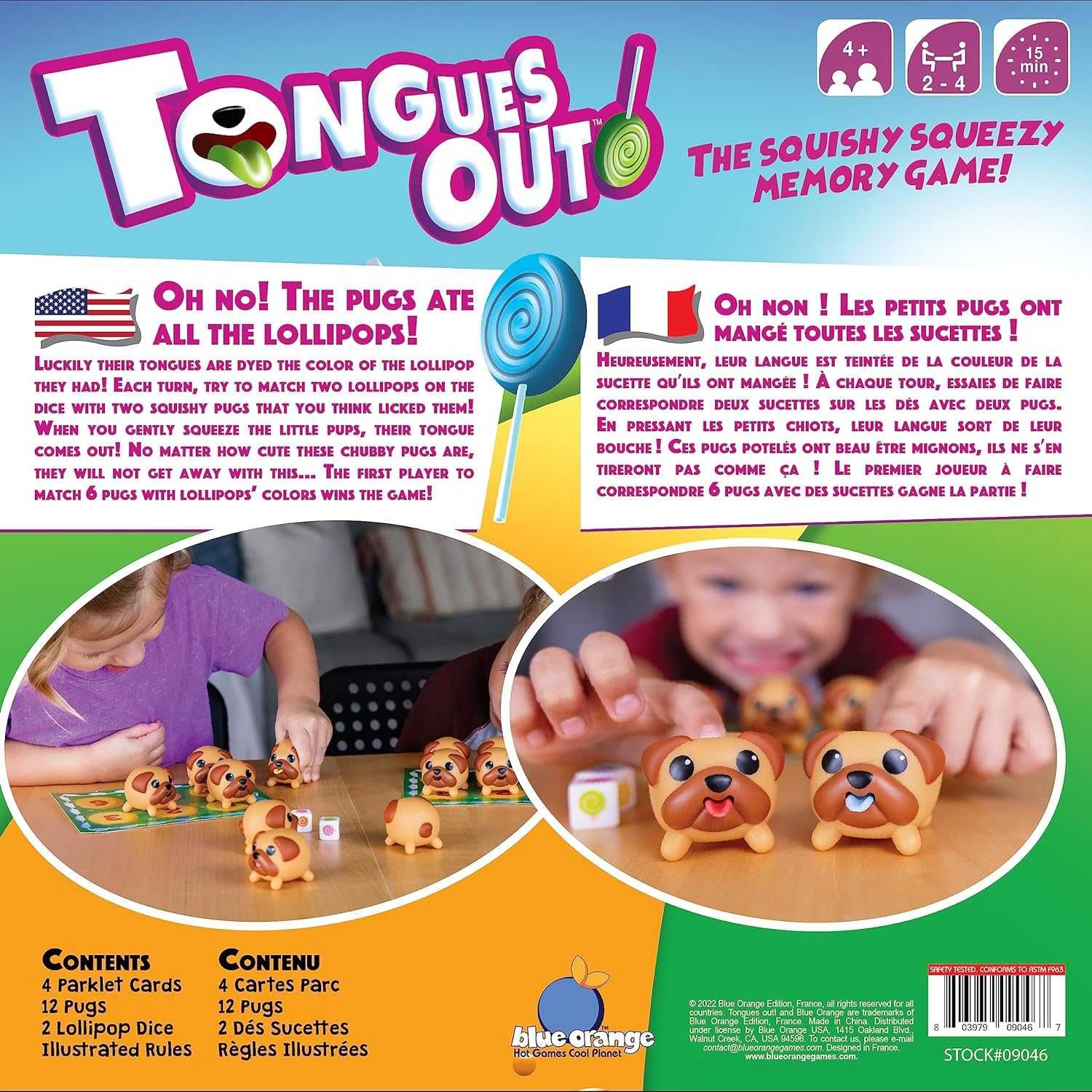 Развивающая настольная игра Мопсы сладкоежки, Tongues Out  мемори