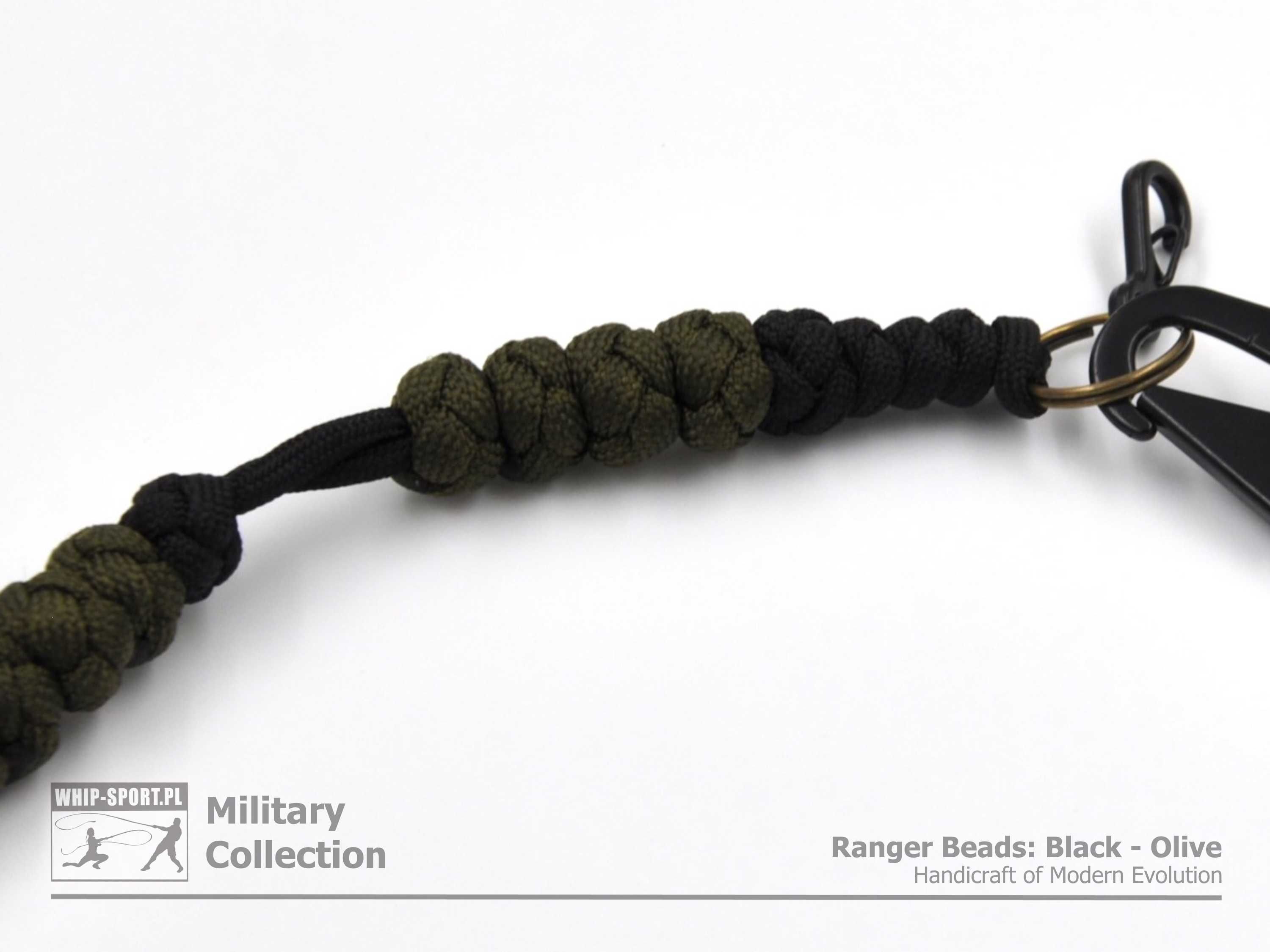 Różaniec Rangera / Krokomierz / Ranger Beads - Czarno-oliwkowy