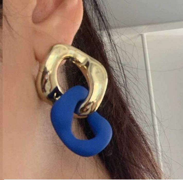 Kolczyki akrylowe geometryczne. Korea.