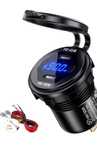 Ładowarka motocyklowa, samochodowa z led digital voltmetr, KMG-L4C