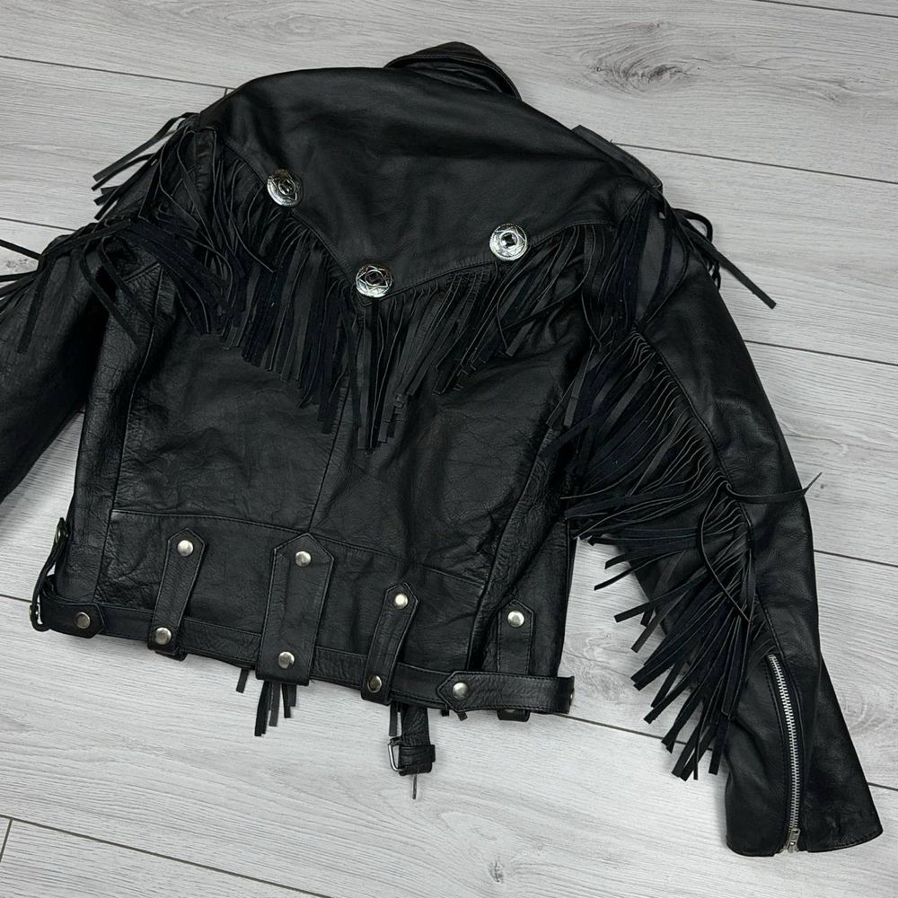 Кожанка Vintage Dollar Leather Cowboy шкірянка косуха мото куртка кожа