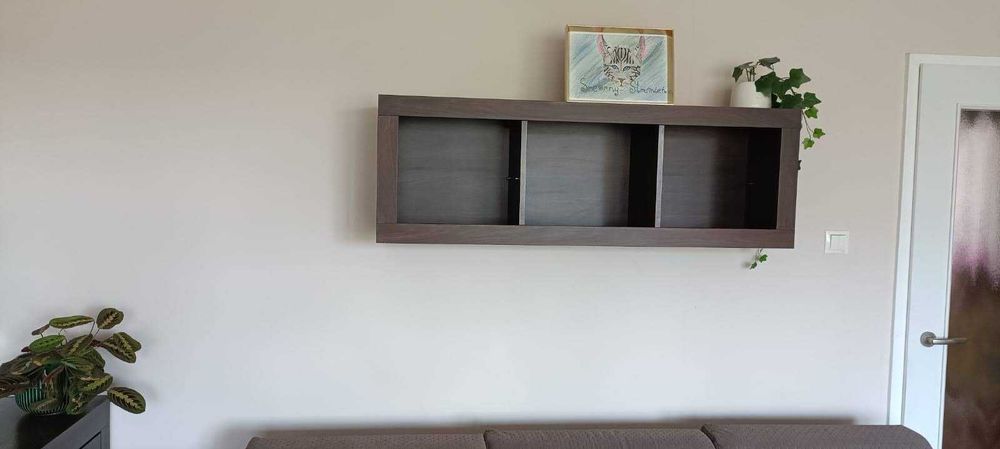 Komoda RTV i półka wisząca  - kolor wenge