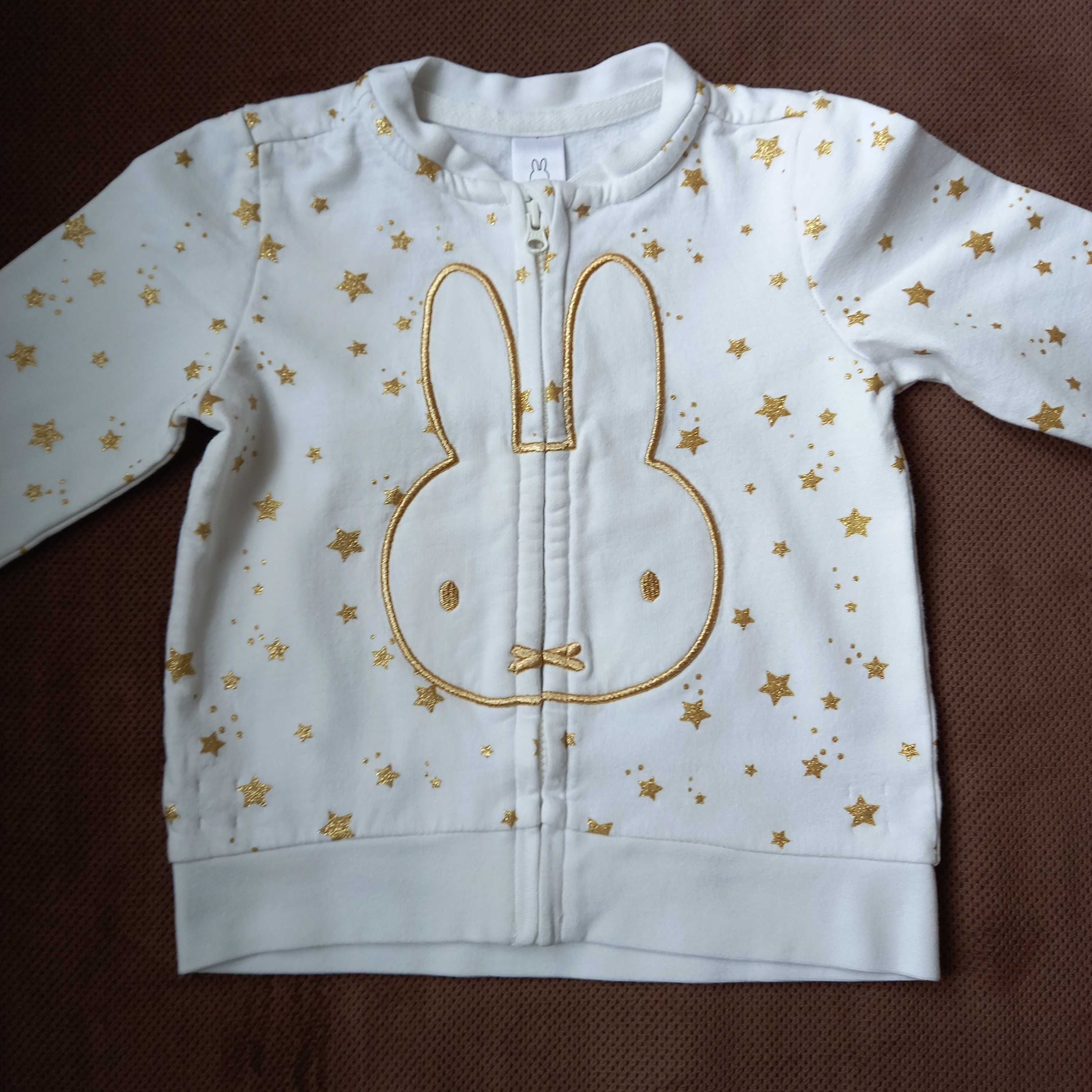 Dres, dresik dziewczęcy z króliczkiem, C&A, r. 86