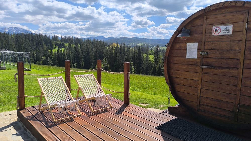 Góry domek z jacuzzi sauna kominek 13km Zakopane Termy Chochołowskie