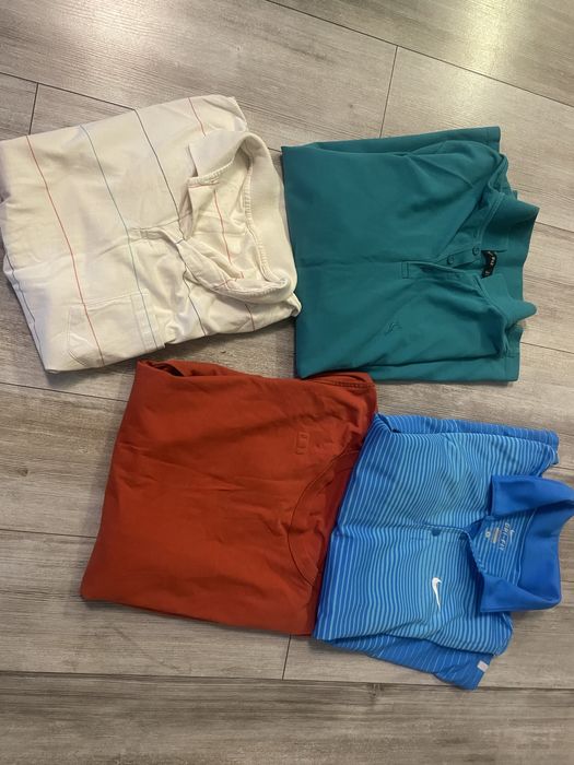 Zestaw koszulek, polówki męskie L