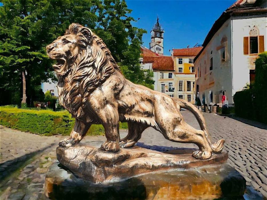 figura ogrodowa lew gigant para 155 cm