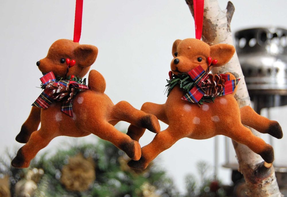 Sarenka, jelonek zawieszka świąteczna choinkowa 2 szt. Boże Narodzenie