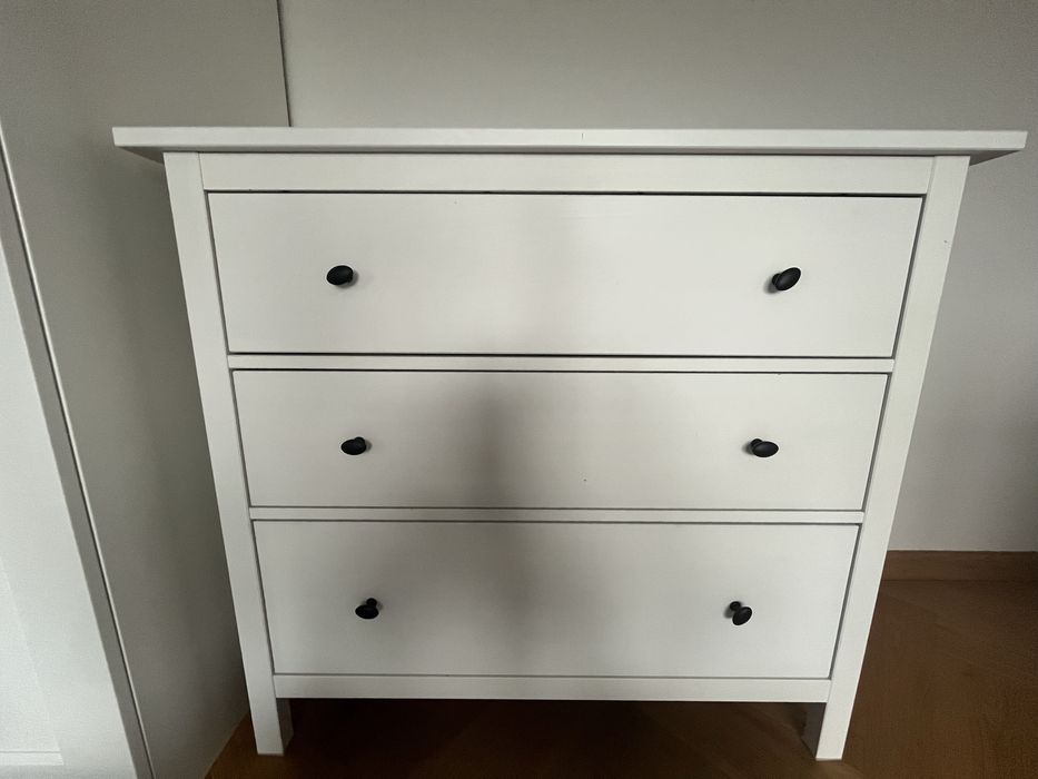 Łózko hemes biale+komoda hemnes