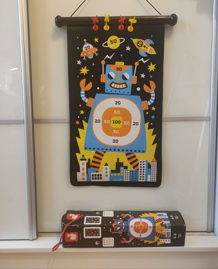 JANOD rzutki magnetyczne gra Dart Roboty + pudełko