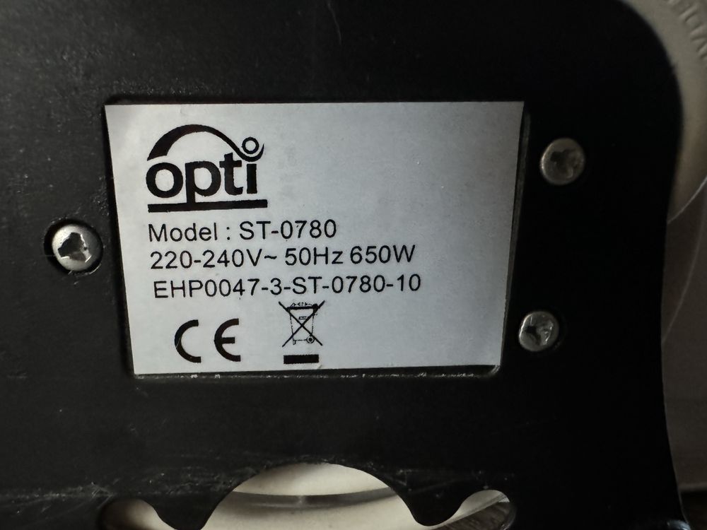 Biały toster opti, moc: 650w
