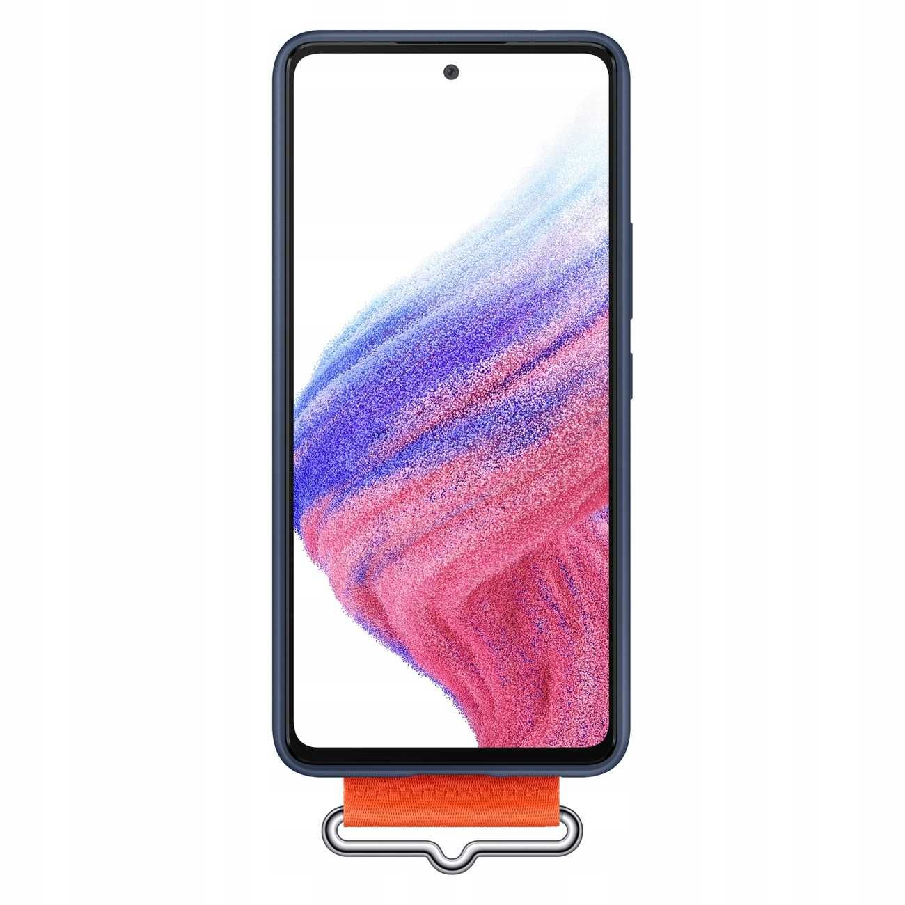 Etui Samsung Silicone Cover with Strap z uchwytem do Galaxy A53