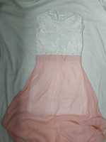 Сукня, М, плаття, святкова, біла, розова, H&M, топ