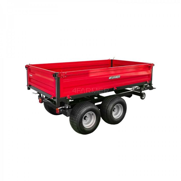 Przyczepa 2,5t na zaczep do traktora otwierane burty kiper na 3 strony