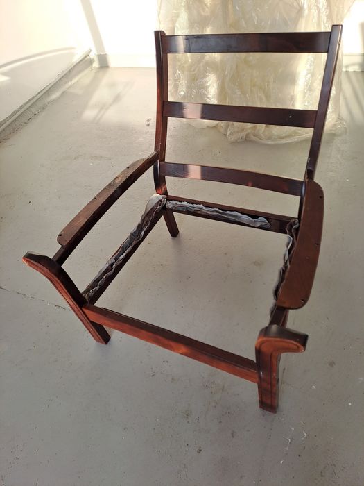 Fotel-rama antyk  brązowa