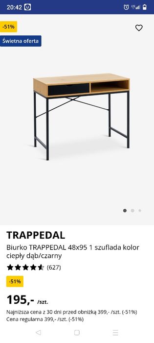 Biurko trappedal Jysk