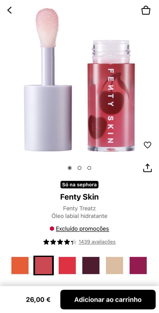 Fenty Skin Lip Oil Cherry (NOVO)
