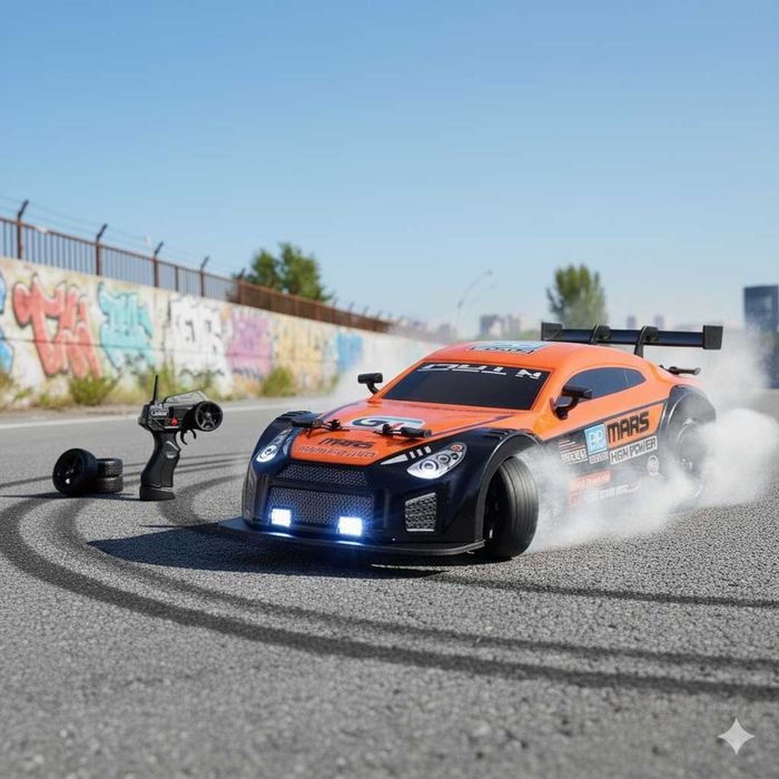 Машинка на радіоуправлінні 18км/год 29см 7,4V + 4 запаски для дрифта