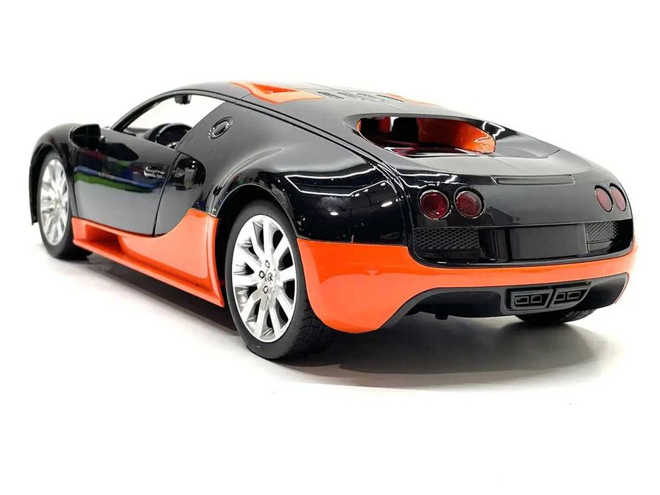 Машина на радіокеруванні Bugatti Veyron  масштаб Чорна з помаранчевим