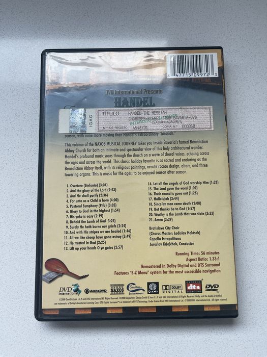 HANDEL THE MESSIAH Choruses Scenes from BAvaria- DVD
