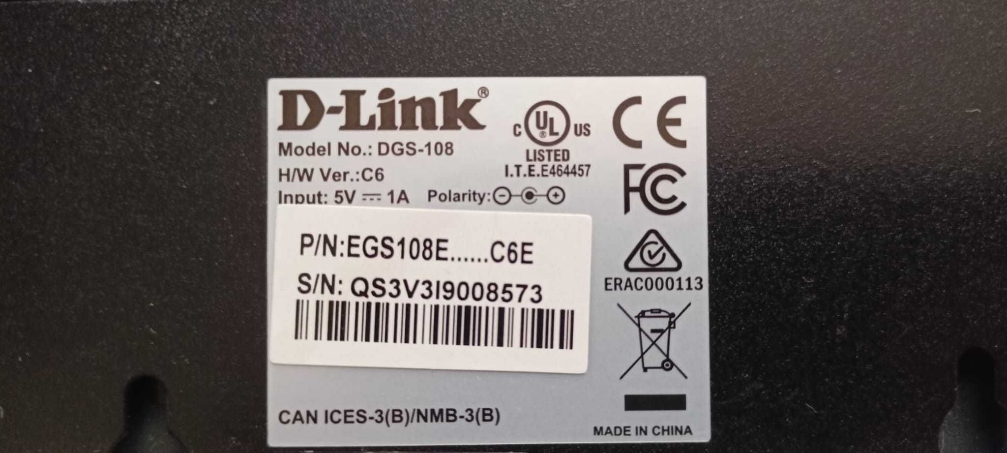 Sprzedam switch D-Link DGS-108 – 8-portowy Gigabit Ethernet