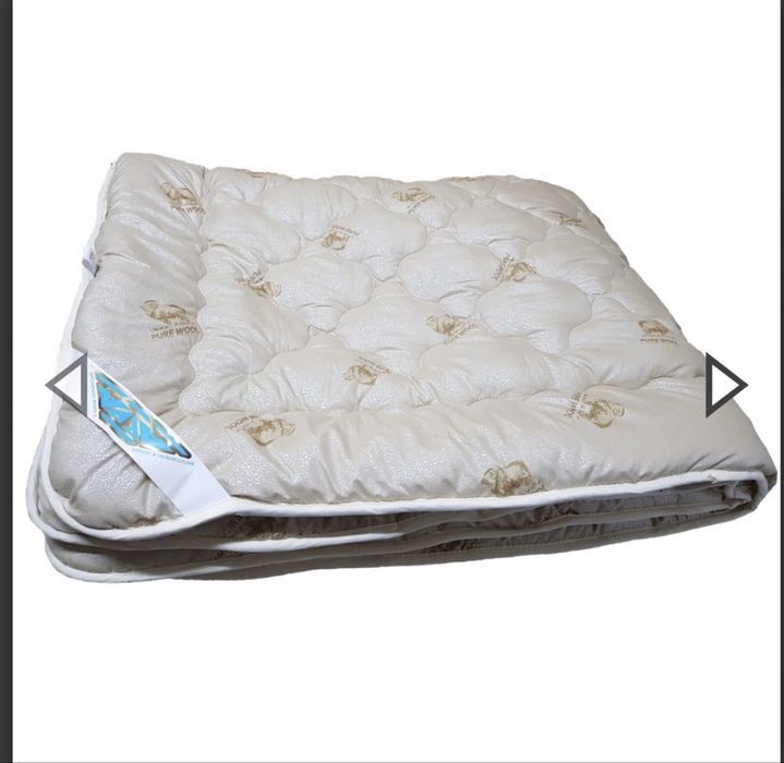 Тепла зимова стьобане овеча вовняна ковдра «Pure Wool» La Bella