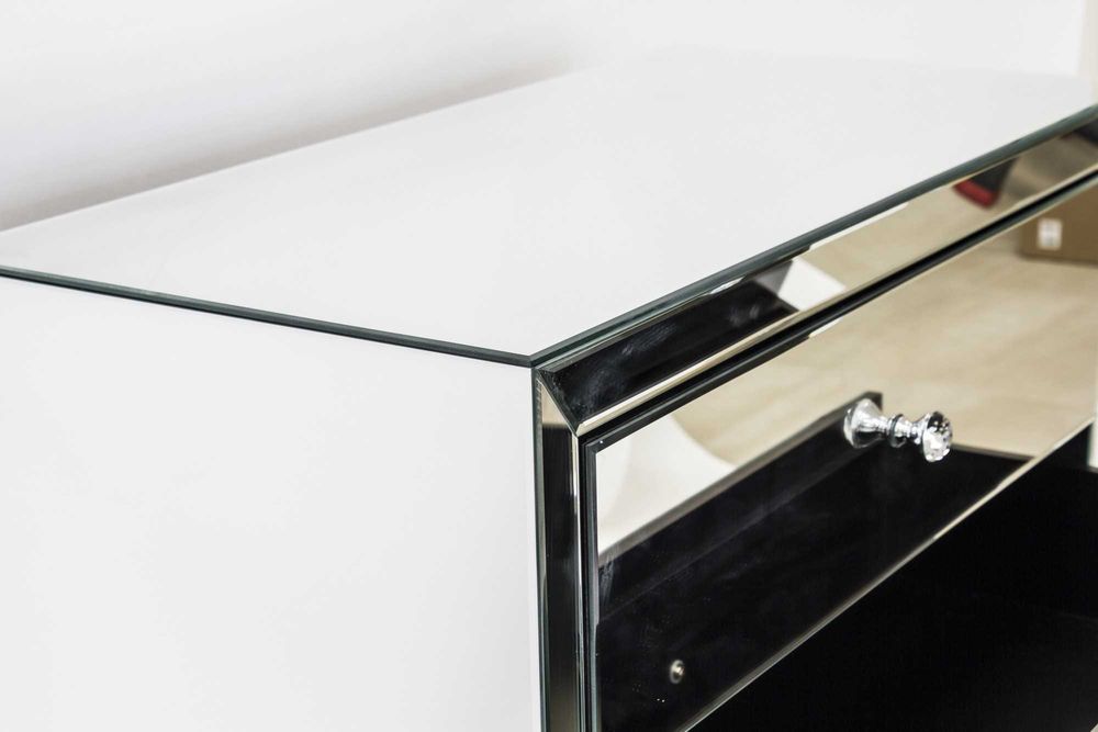 Nowa Lustrzana Komoda z szufladami elegancka Szafka z luster glamour