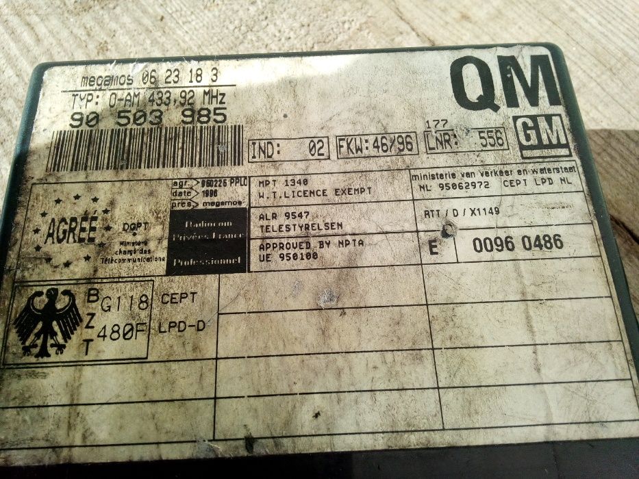 Central de fecho portas e airbag Opel Vectra B