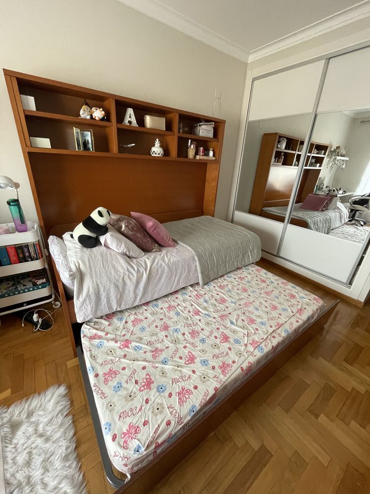 Cama com gavetao + colchao emma novo