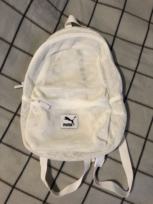 Рюкзак Puma, білий в сіточку