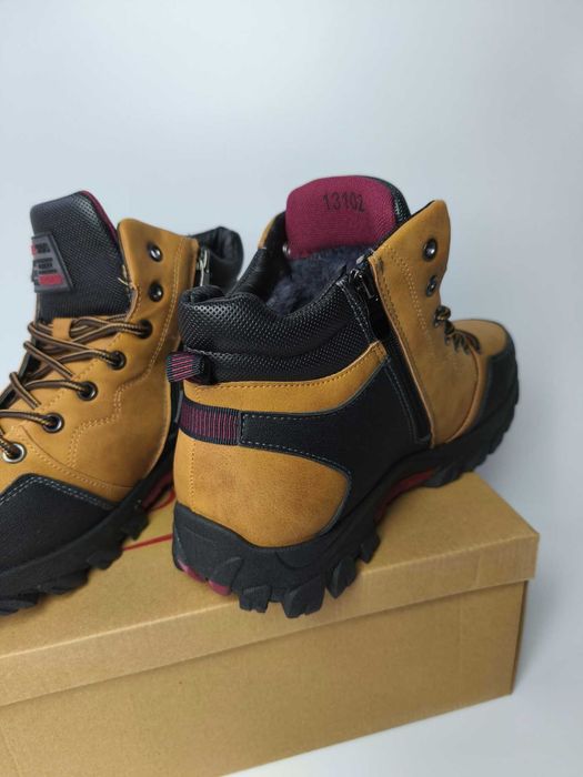 Męskie ocieplane buty zimowe nowe wytrzymałe brąz 43 Okazja