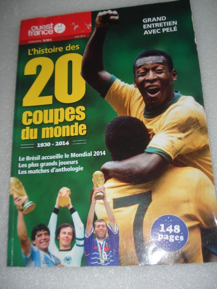 Futebol Pelé na capa Revista de grandes dimensões 20 coupes du monde 1