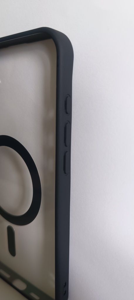 Etui/case przezroczyste z magsafe czarne iPhone 16 plus