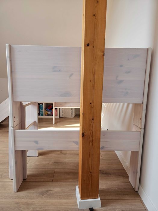 Dziecięce łóżko piętrowe Hoppekids SFK, solidne, zjeżdżalnia