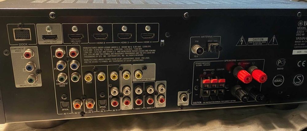 YAMAHA RX-V371 amplituner 5.1 DTS HDMI