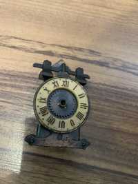 Mini antyczna ozdoba vintage zegar