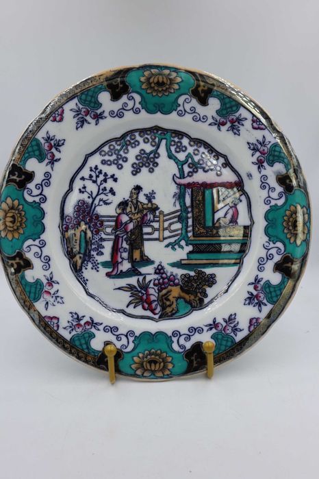 Talerz  z lat 1850/1880 talerz marki Boch Freres  CANTON Chinoiserie