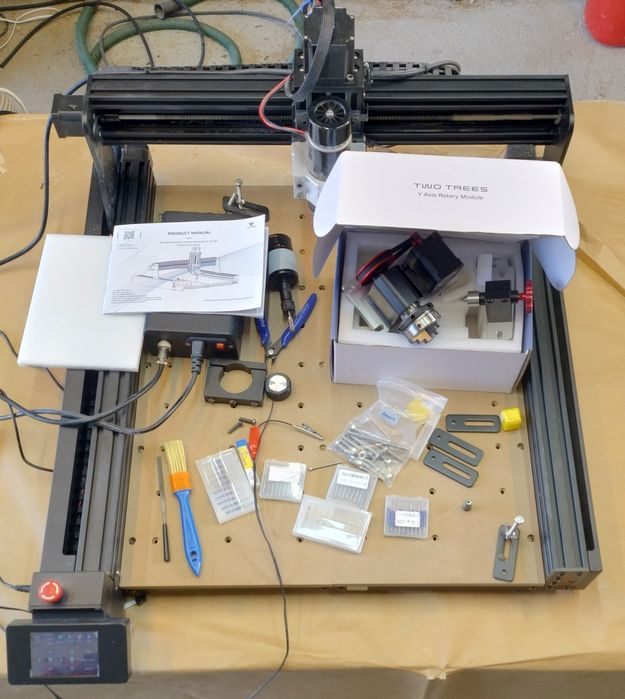 Frezarka CNC Twotrees, two trees 450 500w, 80w, moduł obrotowy