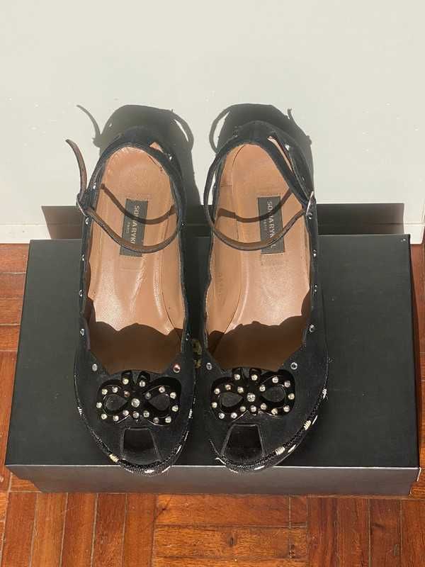Sapatos de Salto com Laço e Bolinhas - Sonia Rykiel
