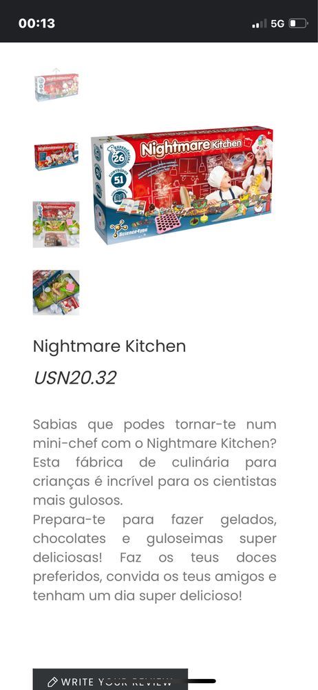 Jogo Nigtmare kitchen da science for you