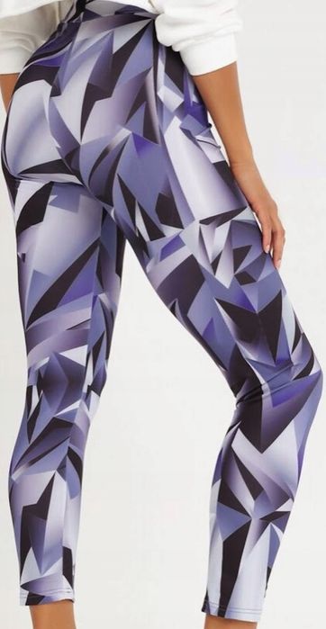 legginsy damskie sportowe spodnie elastyczne z wysokim stanem s/m