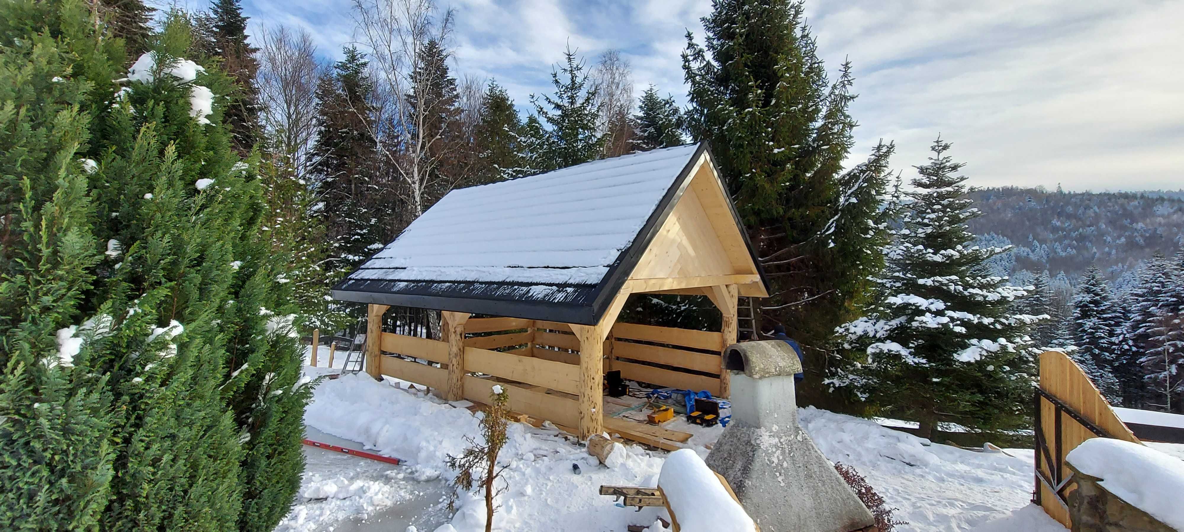 Budowa domków altan garaży domków narzedziowych.